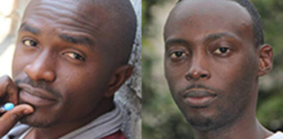 Die Aktivisten Fred Bauma und Yves Makwambala aus der Demokratischen Republik Kongo