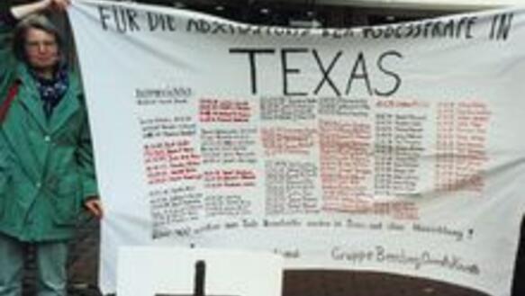 Amnesty-Mitglieder fordern die Abschaffung der Todesstrafe in Texas