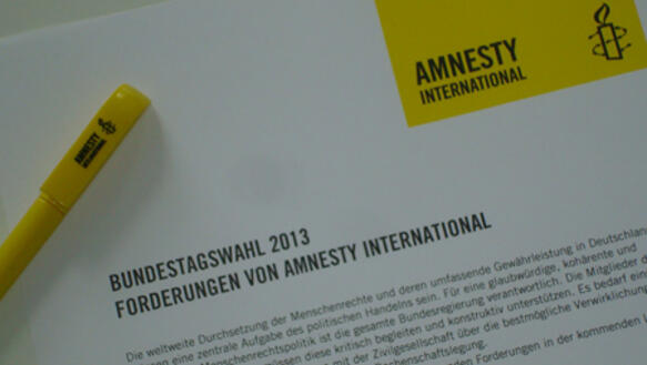 Der Forderungskatalog von Amnesty International an die neue Bundesregierung