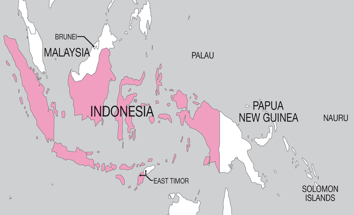 Landkarte von Indonesien