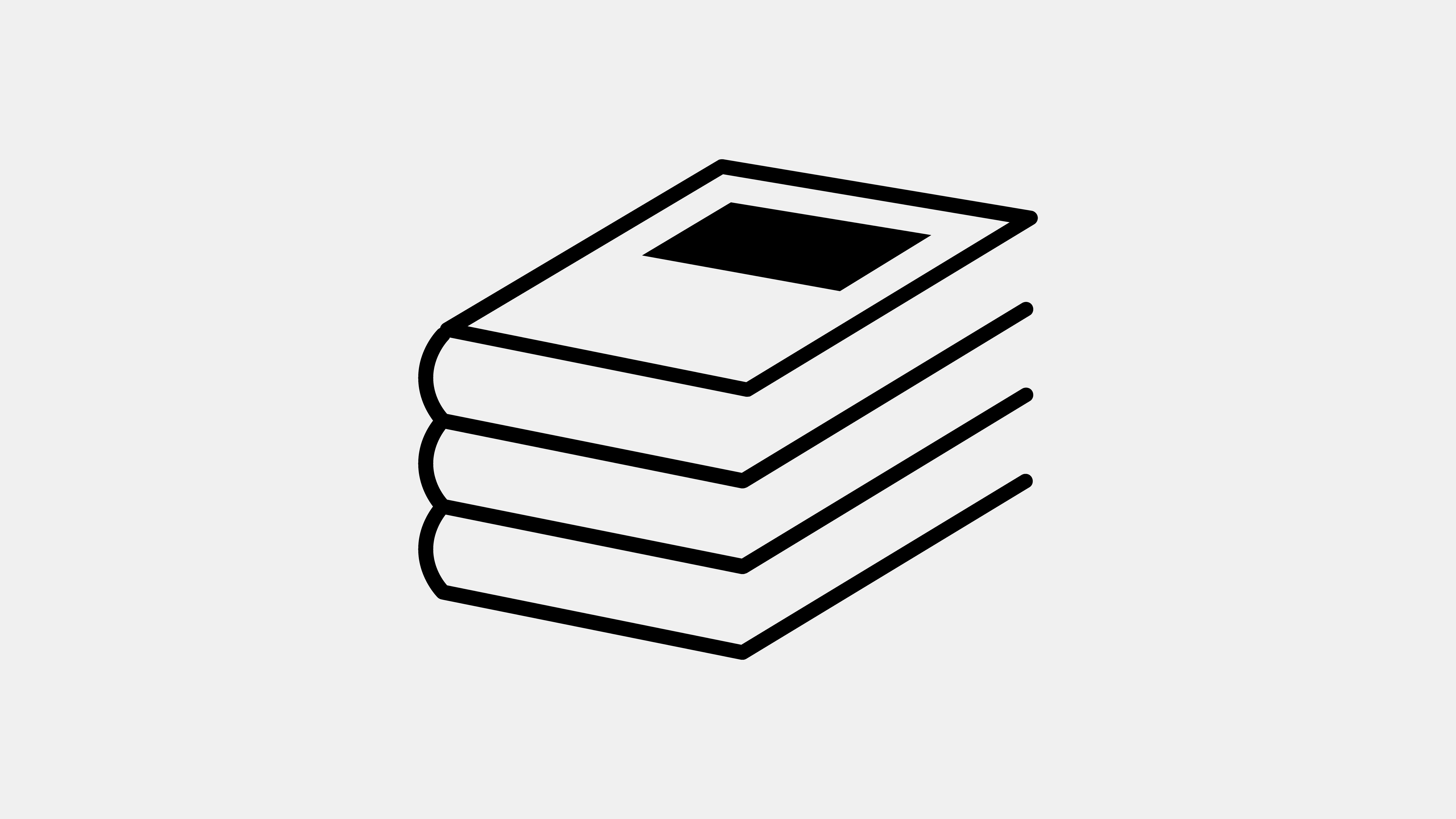 Zeichnung eines Bücherstapels