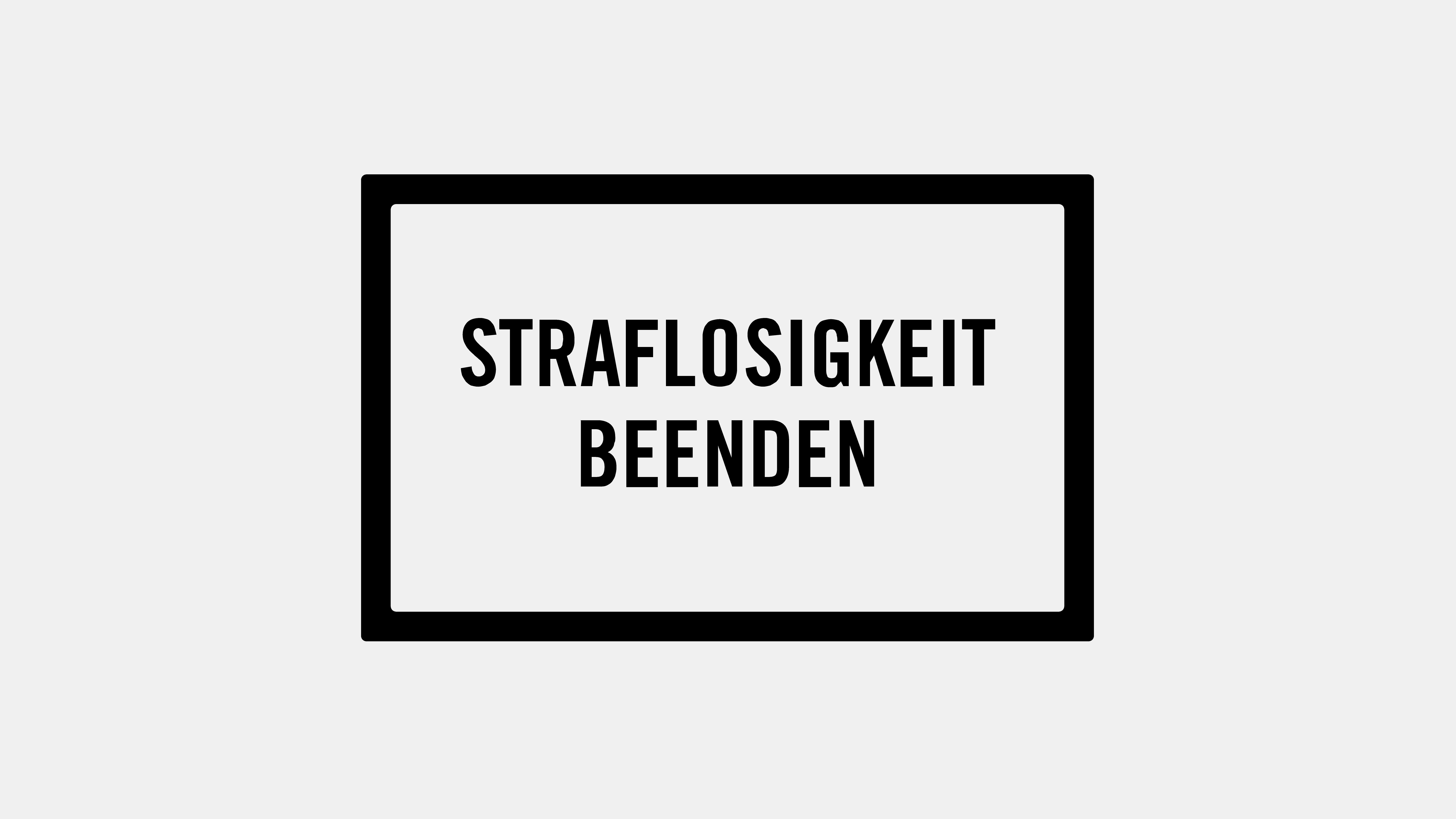 Textfeld "Straflosigkeit beenden"