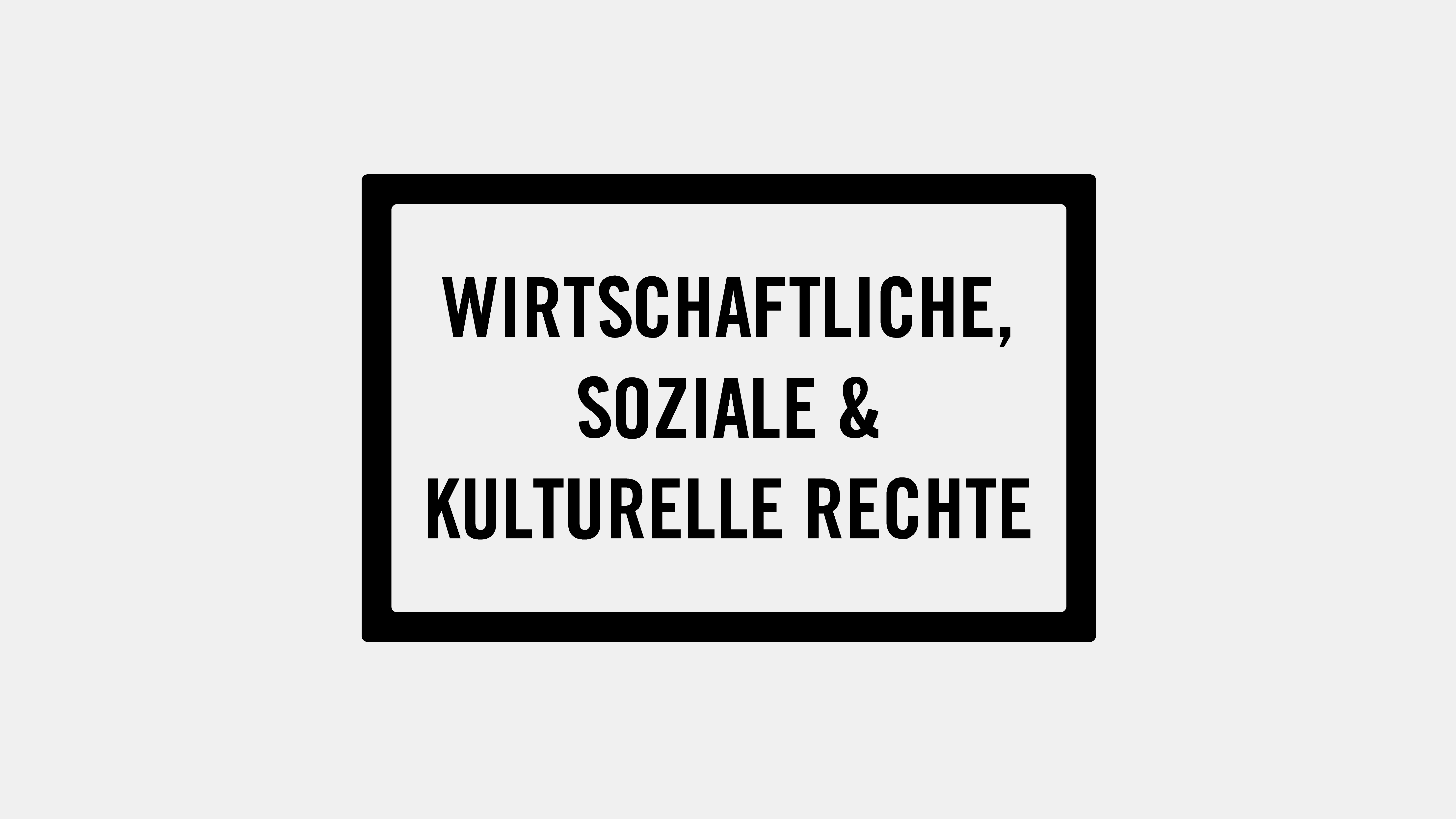Textfeld "Wirtschaftliche, soziale & kulturelle Rechte"