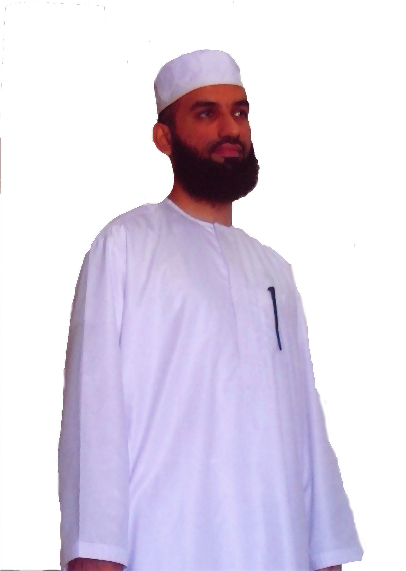Porträtfoto von Ammar al Baluchi mit weißem Hintergrund
