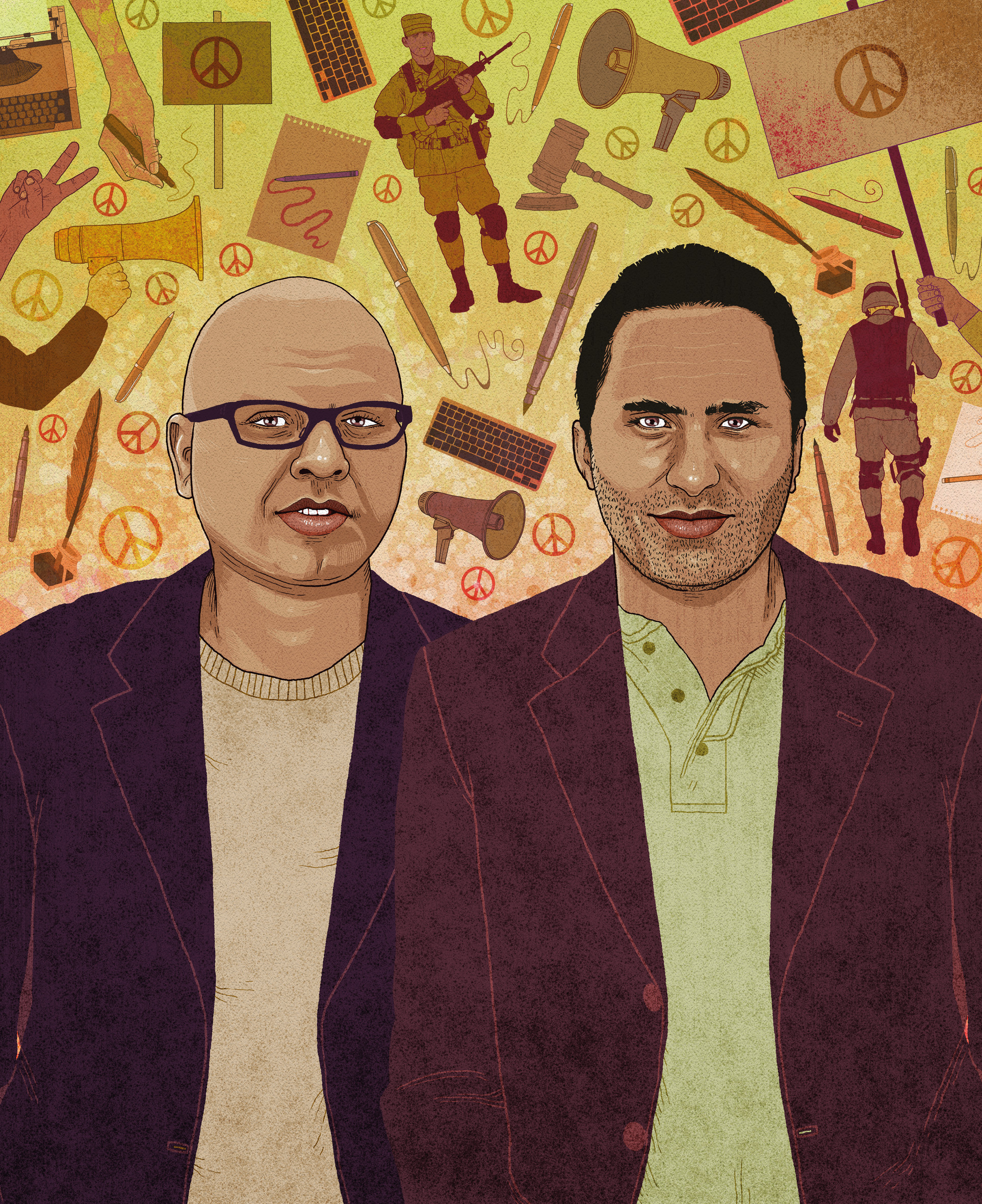 Farid al-Atrash und Issa Amro