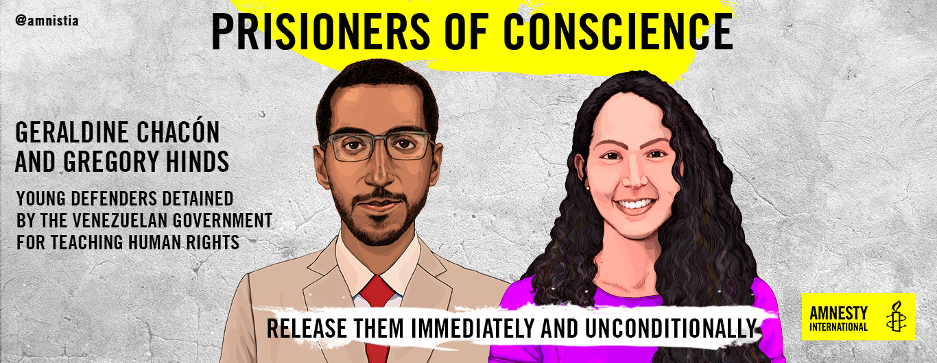 Gregory Hinds und Geraldine Chacón nebeneinander, lächelnd