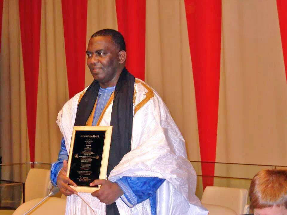 Biram Dah Abeid bei einer Verleihung 