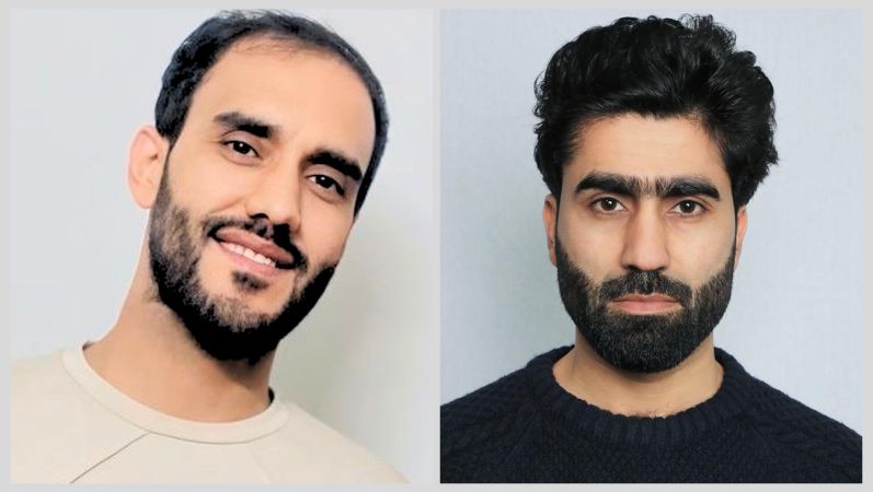 Collage bestehend aus einem Porträtfoto von Syed Qasim Hashem und einnem Porträtfoto von Hamid Ehsas