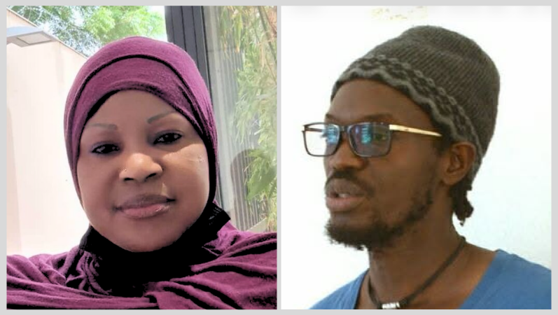 Collage bestehend aus zwei Porträtfotos von Rokiatou Doumbia und Mohamed Youssouf Bathily.