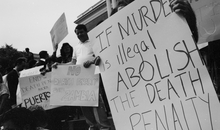 Demonstration gegen die Todesstrafe in Boston, USA