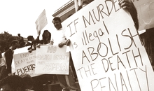 Demonstration gegen die Todesstrafe in Boston, USA