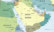 Lage von Saudi-Arabien und dem Sudan