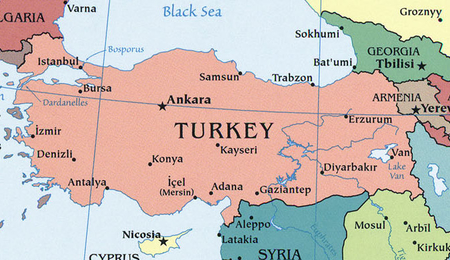 Landkarte der Türkei