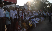 Protest gegen das Verschwindenlassen, Colombo, 24. Januar 2012