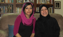 Khadija Sayed Habib Ebrahim Musawi (right) and her daughter Zainab al-Khawaja 