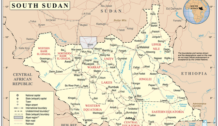 Landkarte Südsudan