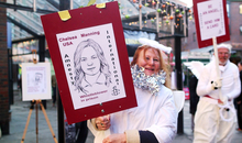 Aktion für die Freilassung von Chelsea Manning