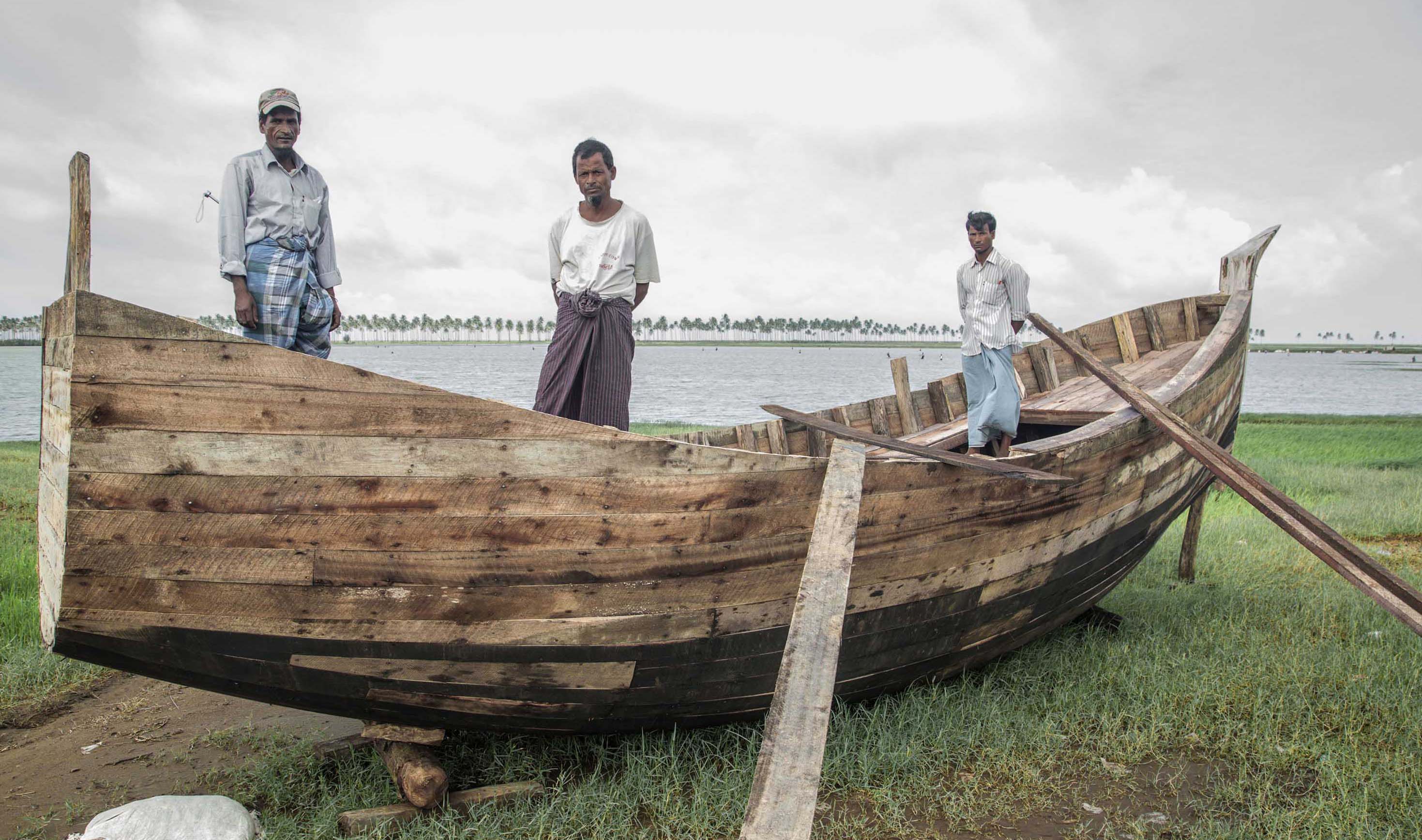 Die muslimische Minderheit der Rohingya in Myanmar. Fischer im Flüchtlingscamp Dar Paing 