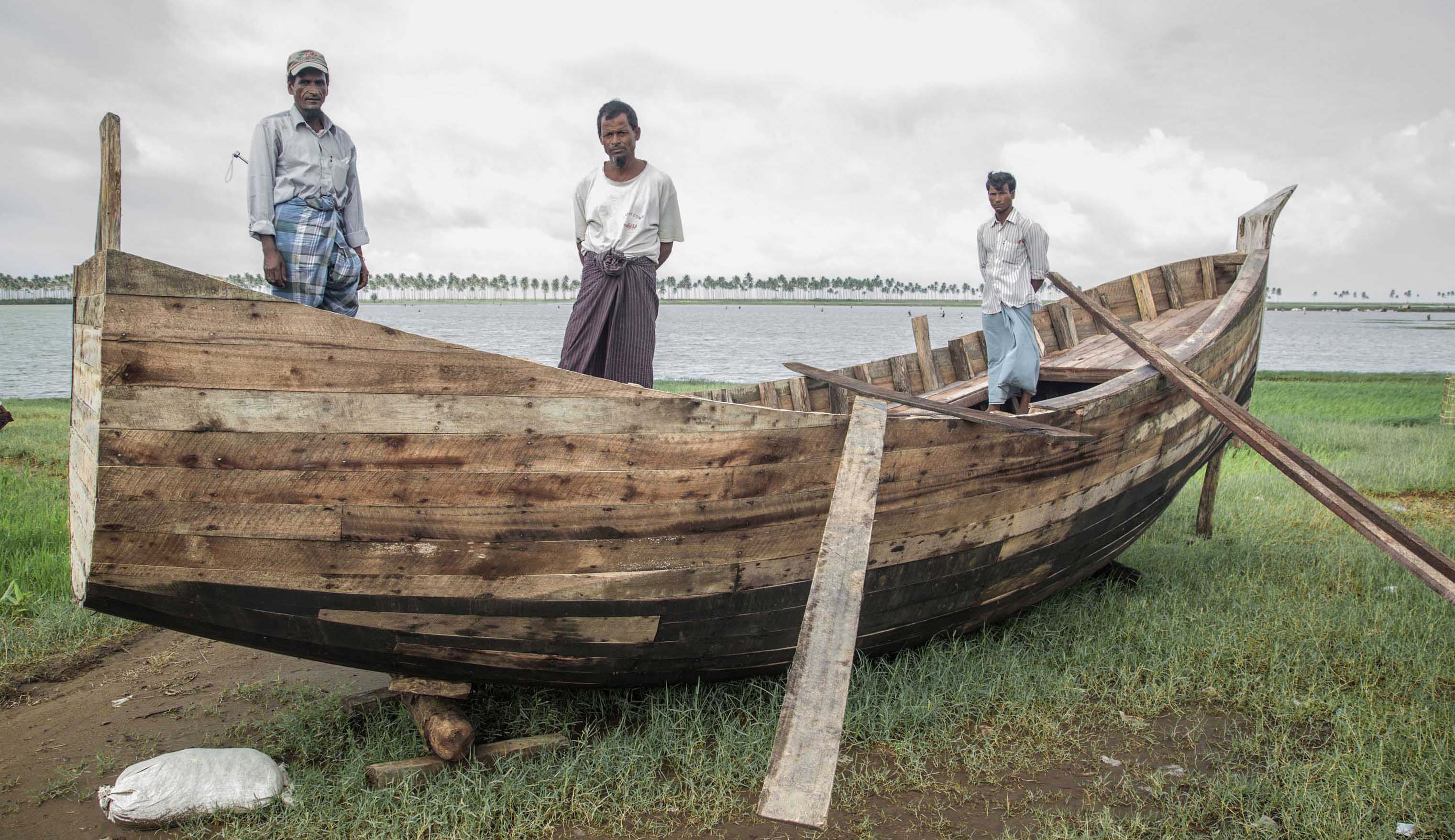 Die muslimische Minderheit der Rohingya in Myanmar. Fischer im Flüchtlingscamp Dar Paing 