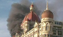 Brennendes Taj Mahal Hotel, Mumbai, 27. November 2008 
