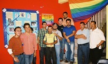 Vertreter der LGBT-Organisationen Colectivo Violeta and Asociación Kukulcan