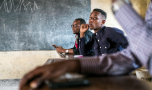 Demokratie-Aktivisten der Gruppe "Lucha" bei einem Treffen in Kinshasa, in der Demokratischen Republik Kongo