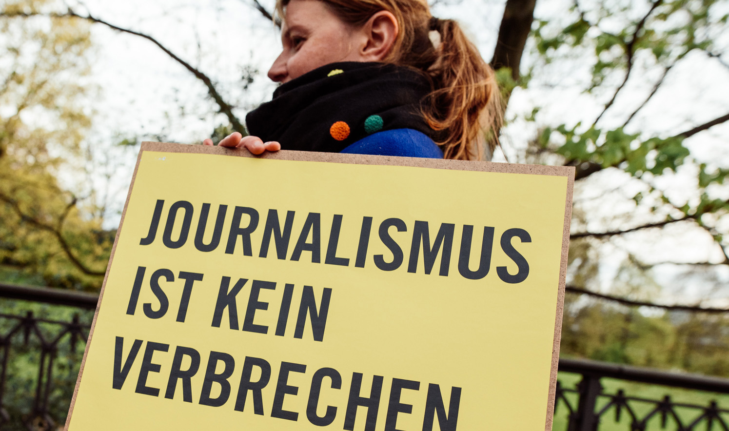 Amnesty-Aktion in Dresden für die Pressefreiheit in der Türkei am 23. April 2017