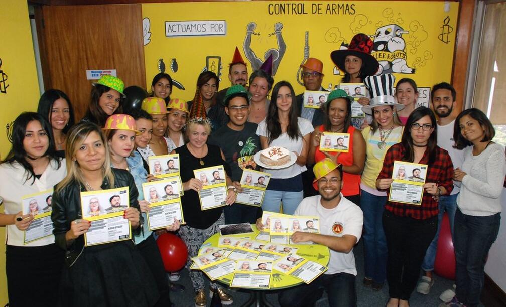 Amnesty-Aktion in Venezuela anlässlich İdil Esers Geburtstag am 14. Oktober