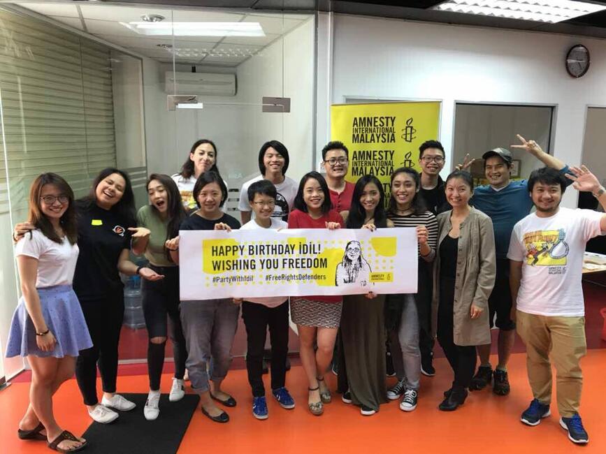 Amnesty-Aktion in Malaysia anlässlich İdil Esers Geburtstag am 14. Oktober