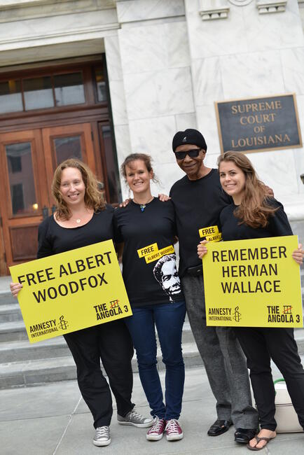 Amnesty-Veranstaltung für Herman Wallace und Albert Woodfox im Oktober 2013 in Louisiana