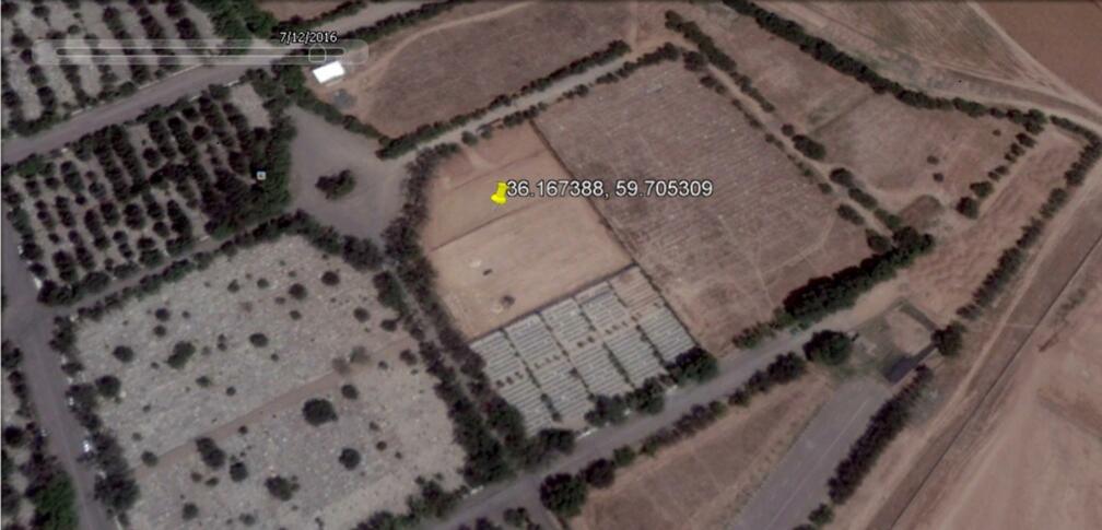 Satellitenbild eines Friedhofs