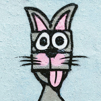 Graffito einer Katze