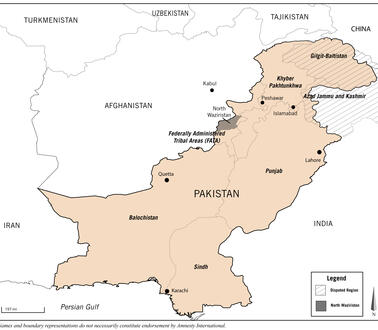 Landkarte von Pakistan (auf Englisch)