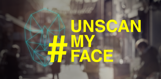Amnesty-Kampagnenbild mit dem Titel: Behalte dein Gesicht! #UnscanMyFace