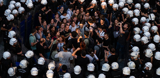 Protect the Protest: Demonstration in Suruç in der Türkei