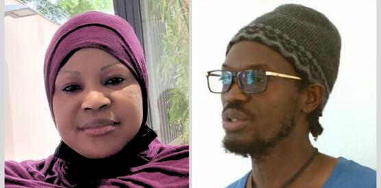 Collage bestehend aus zwei Porträtfotos von Rokiatou Doumbia und Mohamed Youssouf Bathily.