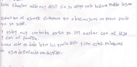 Ein Dankeschön von Beatriz