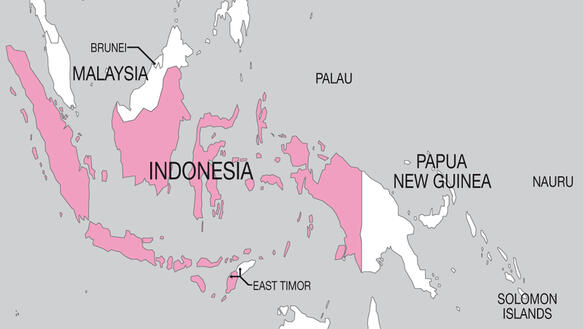 Landkarte Indonesien