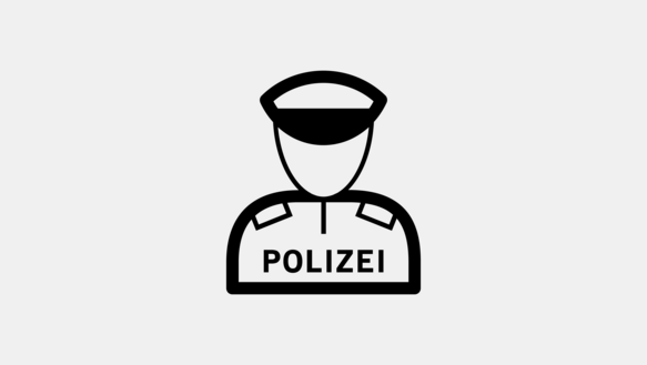 Zeichnung einer Figur mit Mütze und Jacke, auf der "Polizei" steht