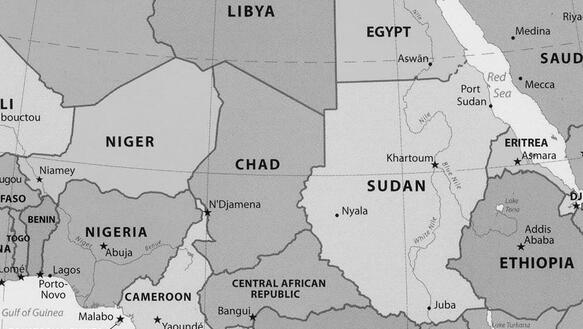Landkarte von Tschad
