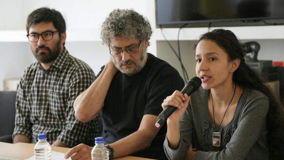 Press Conference of COPINH and Otros Mundos Chiapas about Berta Caceres'case, Mexico 13/05/2016