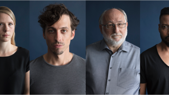 Porträtfotos von vier Amnesty- Mitgliedern
