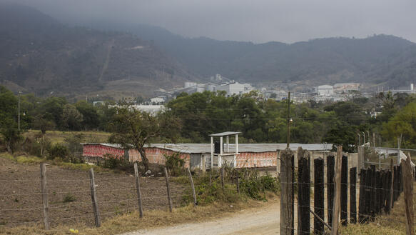 View of the mining project of El Escobal in San Rafael Las Flores, Guatemala, 16/04/2016