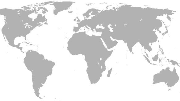 Grau-weiße Weltkarte