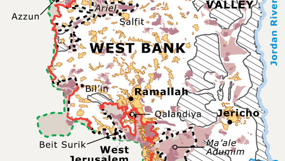 Landkarte Westjordanland