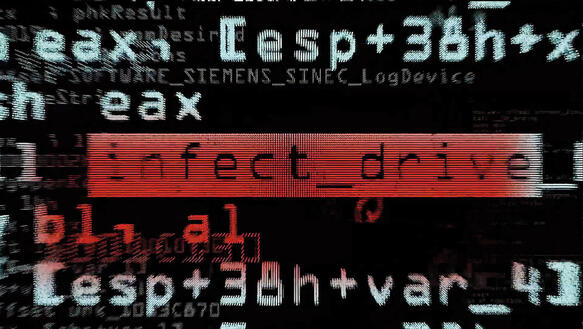 Auf einer Computeroberfläche steht infect_drive