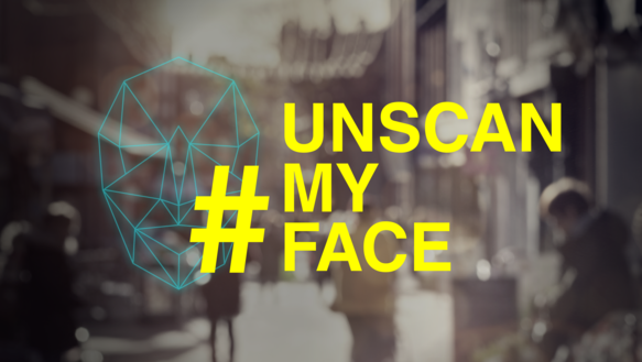 Amnesty-Kampagnenbild mit dem Titel: Behalte dein Gesicht! #UnscanMyFace