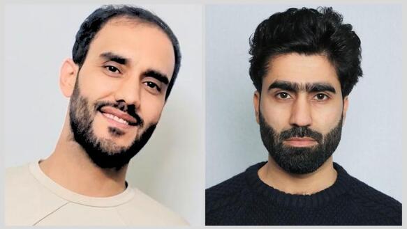 Collage bestehend aus einem Porträtfoto von Syed Qasim Hashem und einnem Porträtfoto von Hamid Ehsas