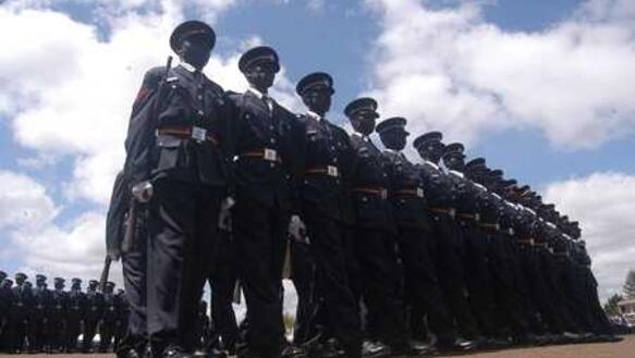 Kenianische Polizei bei einer Parade