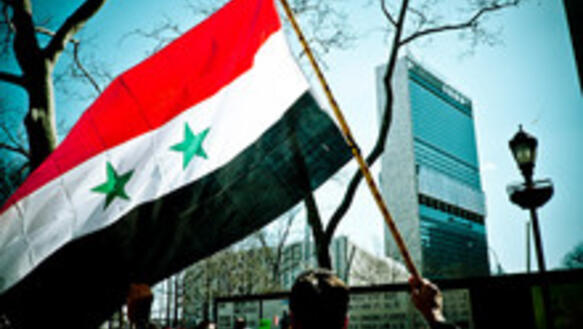 Solidaritätskundgebung mit den Menschen in Syrien in New York